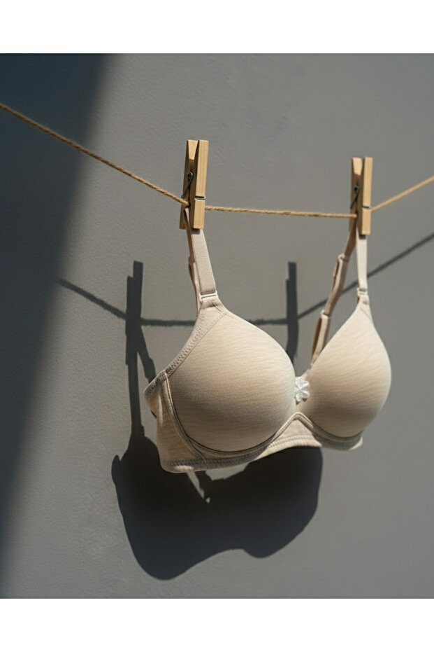 حمالة صدر مغطاة بدون أسلاك داخلية - 4