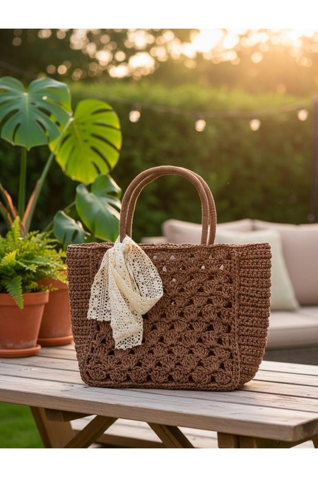 Women's Mango Model Knitted Bag