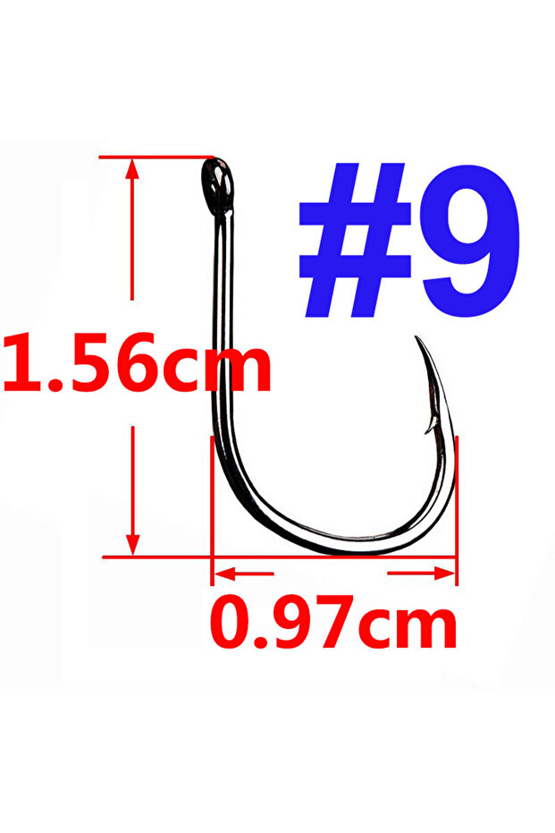 Choice 100 pcs size 9 100 Pcs Iseama Carp Fishing Hook Offset Circle Hook Single Fly Fishing Jig Hoo