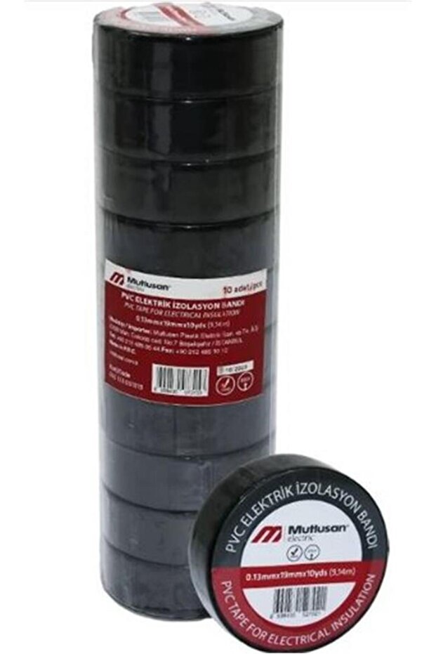 Data-X542 10-19 Isolated Tape 10-Pack (Electrical Tape) Black 065133001019