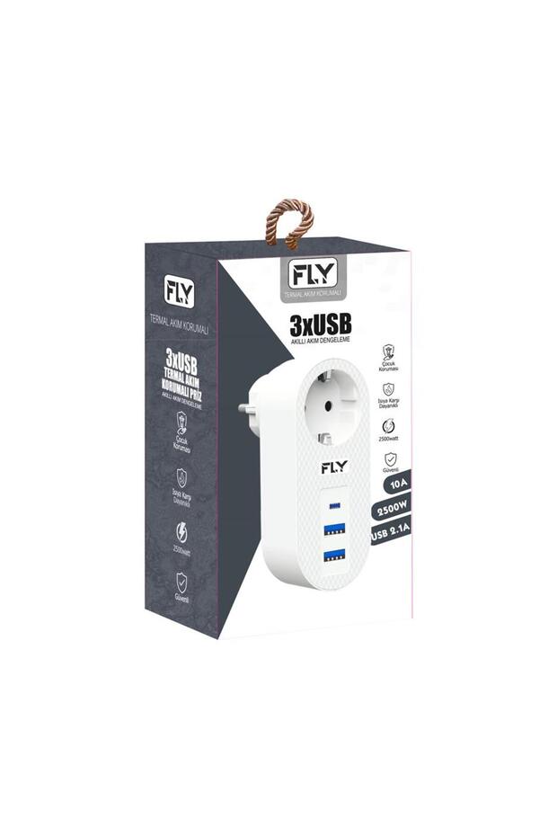 FLY-3400-01 محمي حالي. مقبس 1-مخرج 2-Usba 1-C مقبس 2.1A 10A 2500W