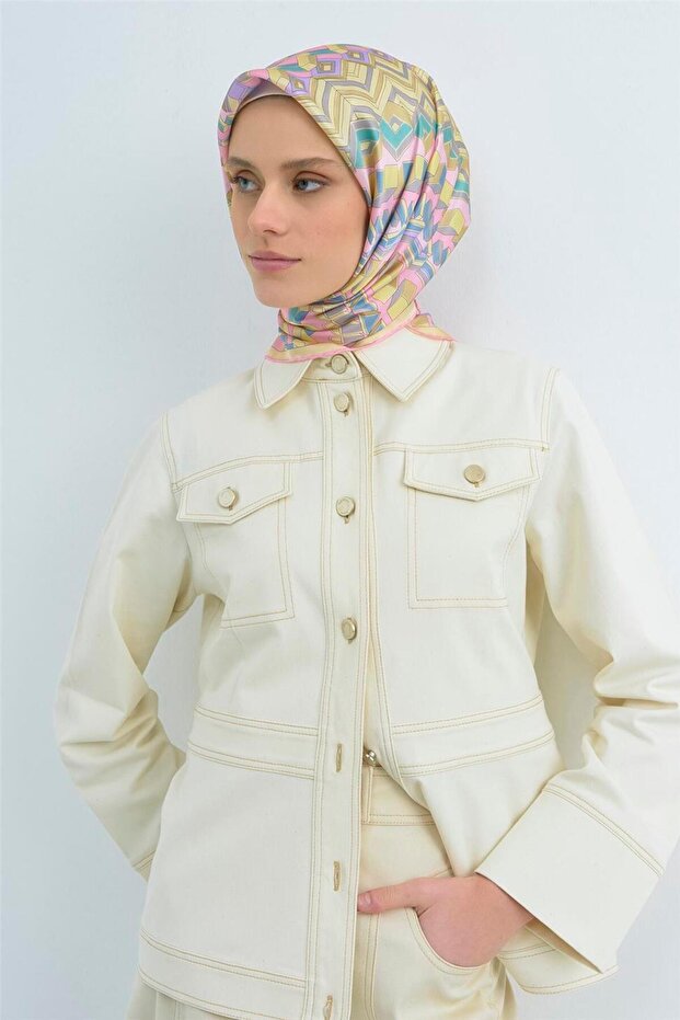Pure Silk Twill Scarf 9542D 55