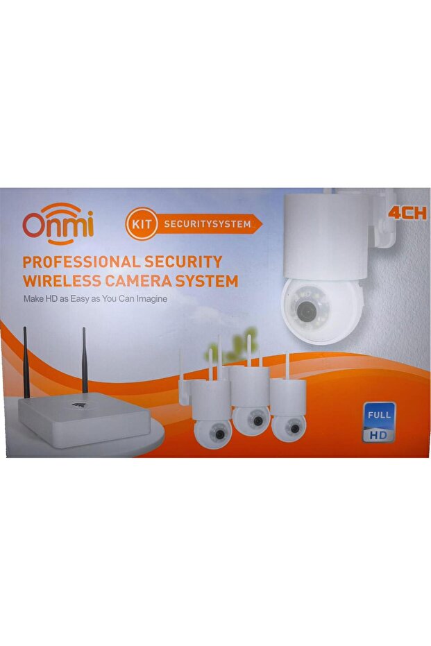 Data-F130 Dsm600 4 Channel Nvr + 3Mp 4 Cameras Full Color Mik. + 10 Inch Lcd Wifi Set