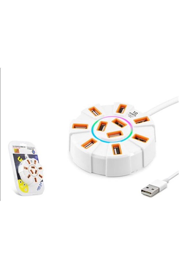 بيانات-n729 Hdx7034 موزع USB 10-USB 1.2M أبيض