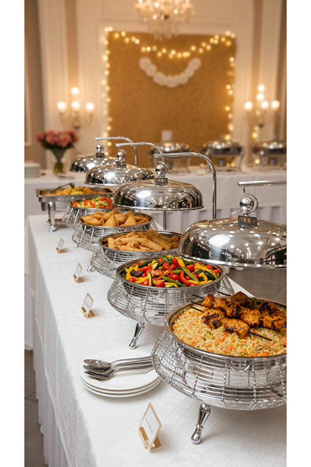 سخان بوفية صحن تقديم الطعام بتصميم أنيق 8 لتر - 5