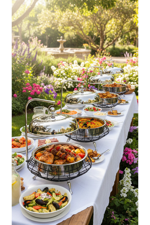 سخان بوفية صحن تقديم الطعام 8 لتر - 3