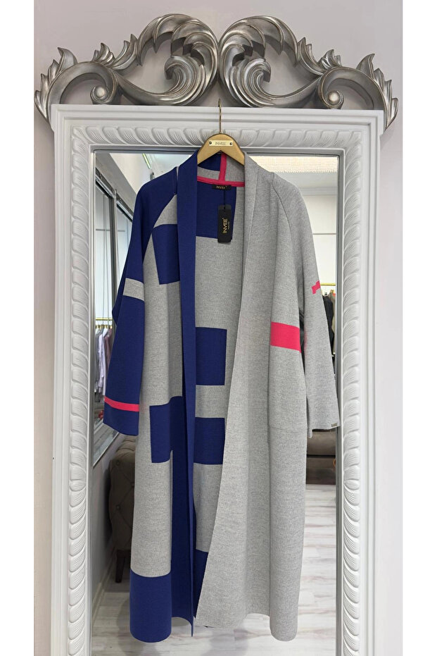 Yün Karışımlı Çelik Örme Hırka - 5