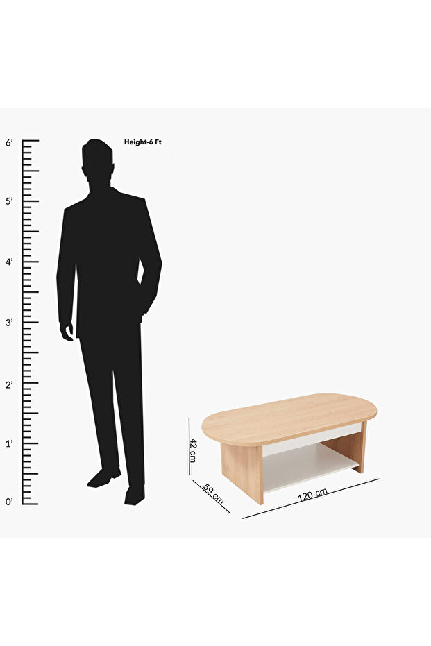 Modulix Bastian Oval Coffee Table - 5