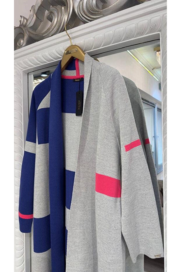 Yün Karışımlı Çelik Örme Hırka - 3