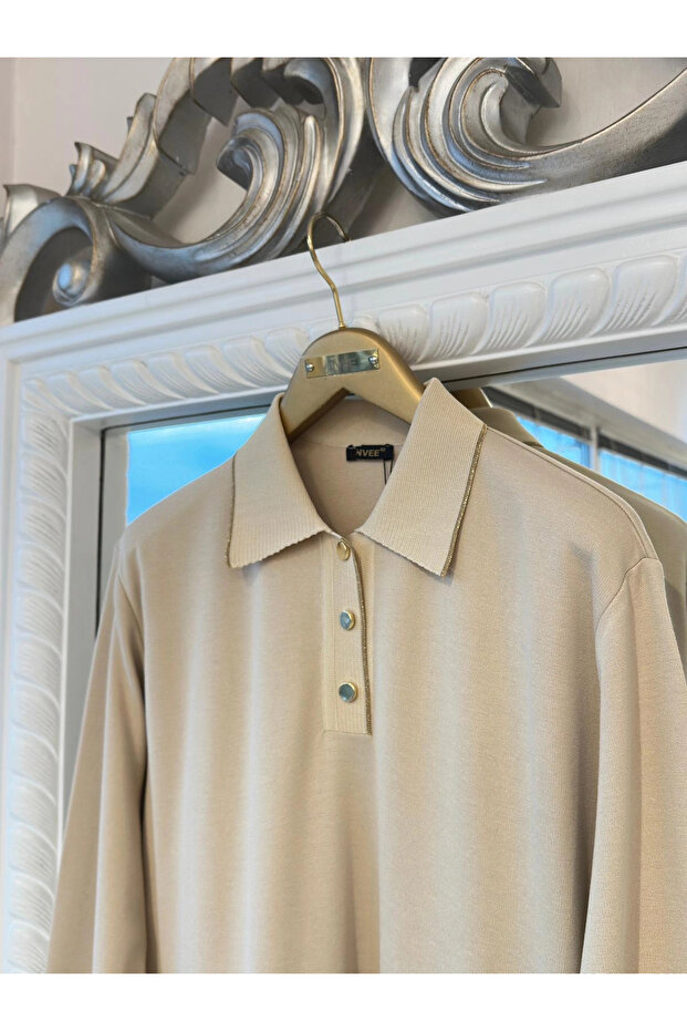 İki İplik Tunik - Bej - 4