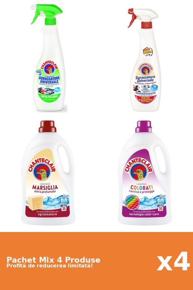 Set 4 Mix Chanteclair: 2 Degresant, 2 Detergent