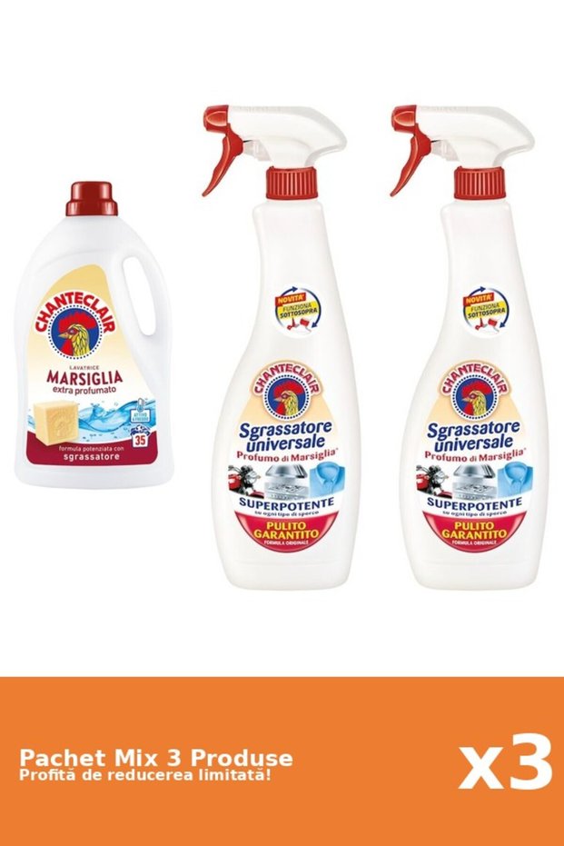 Set 3 Mix Chanteclair: 1 Detergent, 2 Degresant
