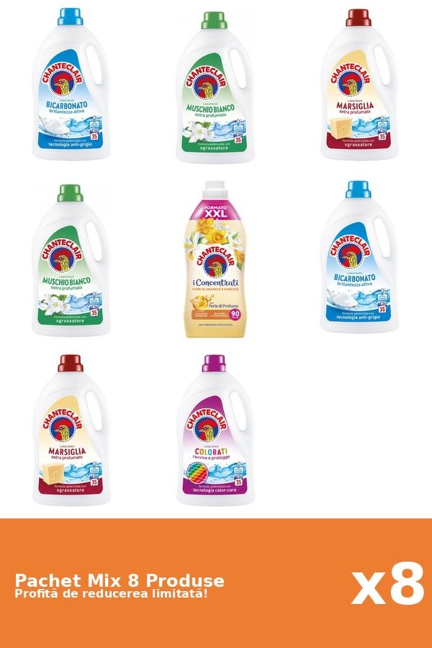 Set 8 Mix Chanteclair: 7 Detergent, 1 Balsam