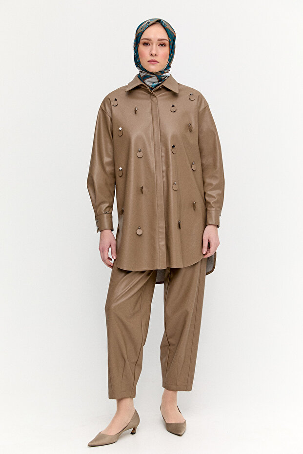 Suni Deri Pantolon - 1