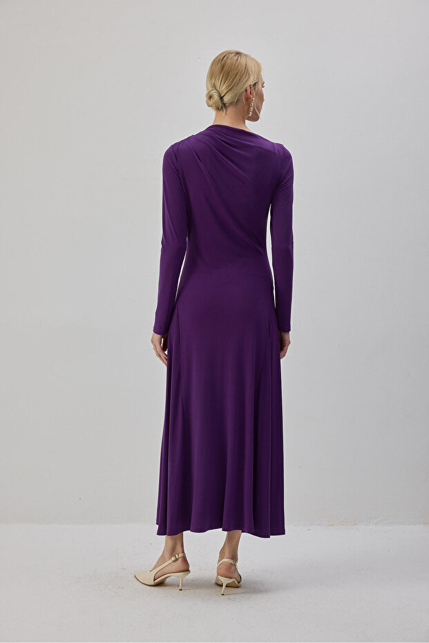 UZUN KOLLU BASIC ÖRME ELBİSE - 4