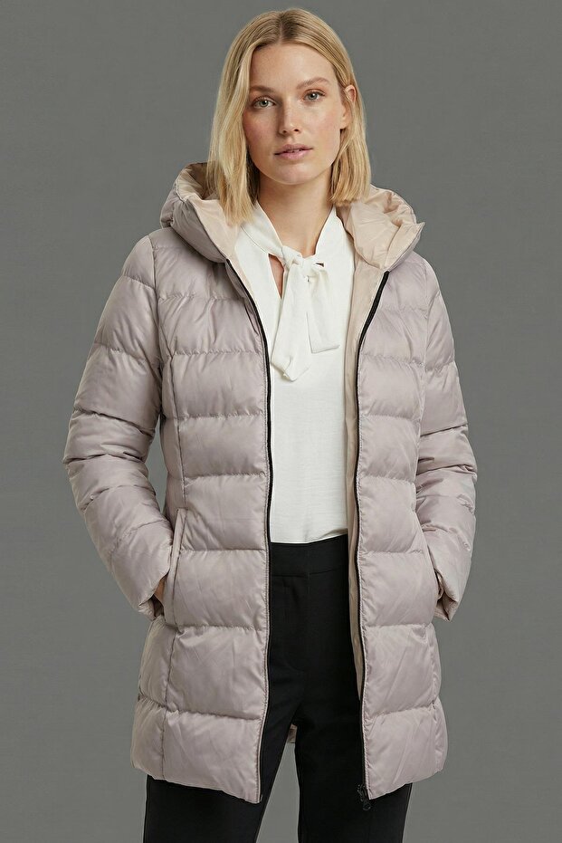 Uzun-Kapişonlu Mont - 4