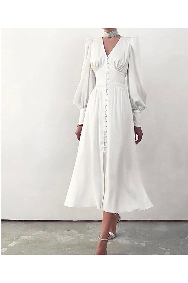 Rochie midi din satin - 4