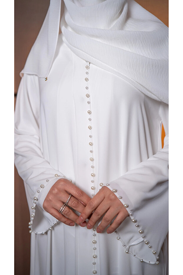Beyaz Beyza Abaya - 5