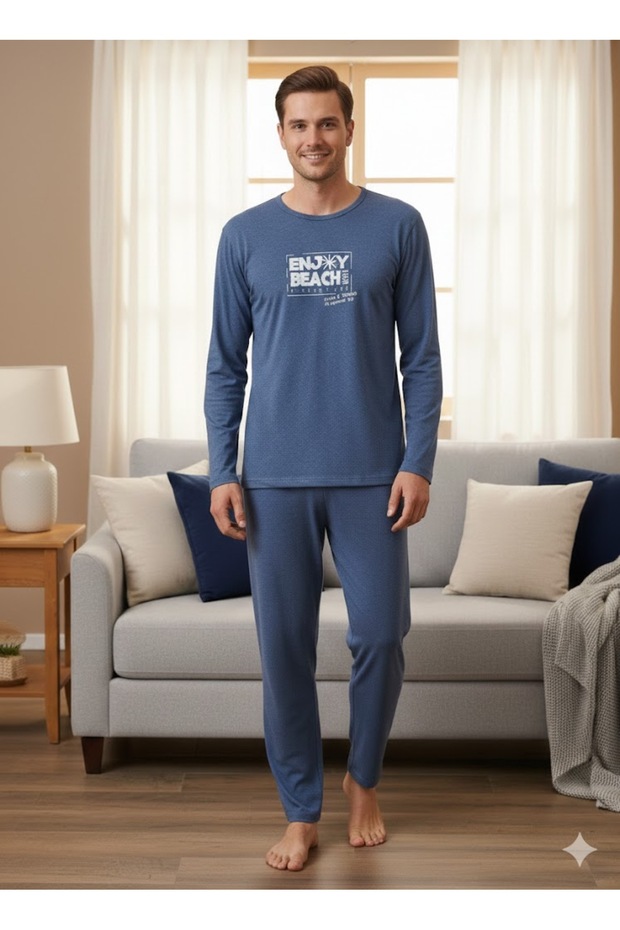 Men's Long Sleeve Comfortable Pajama Set