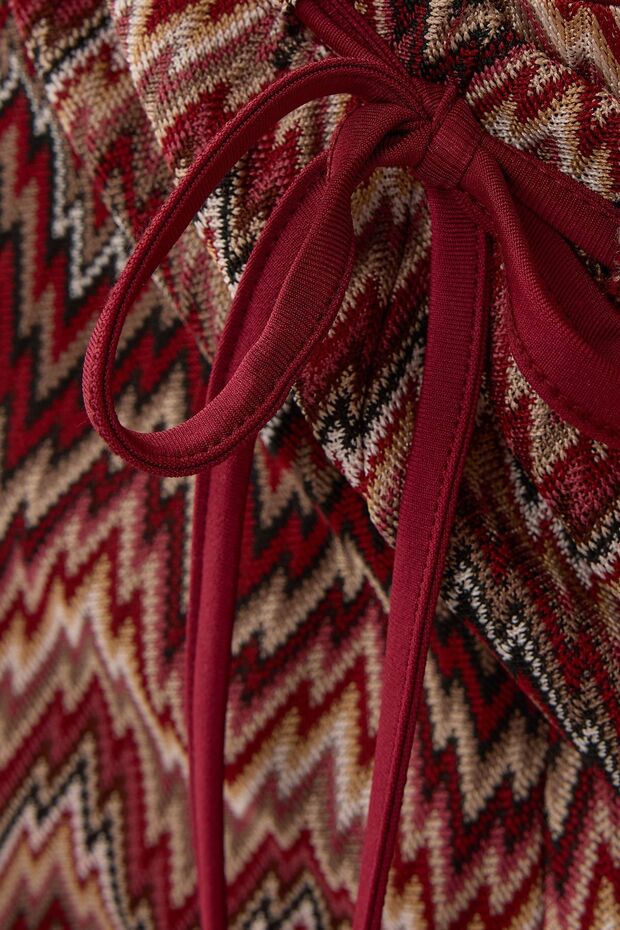 Geniş Paça Renkli Örme Pantolon - 7