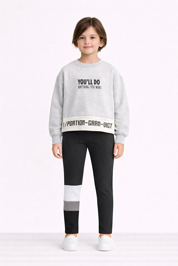 Girl's Printed Sweatshirt Leggings Set 1-5 Years