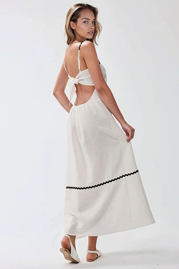 Rochie maxi cu guler pătrat - 5