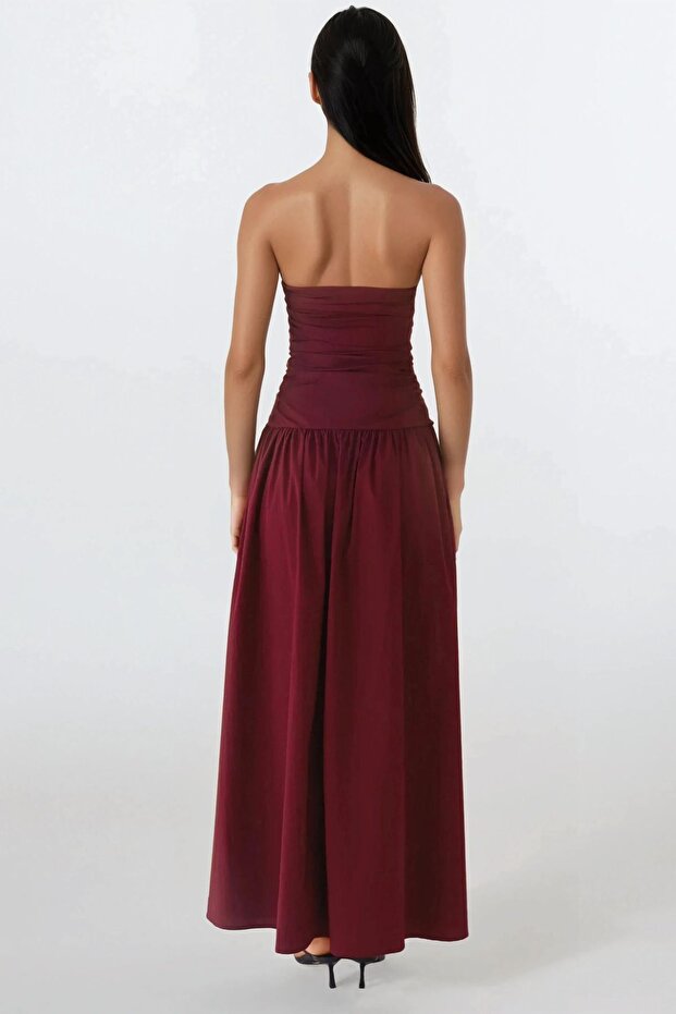 Straplez Maxi Elbise - 2