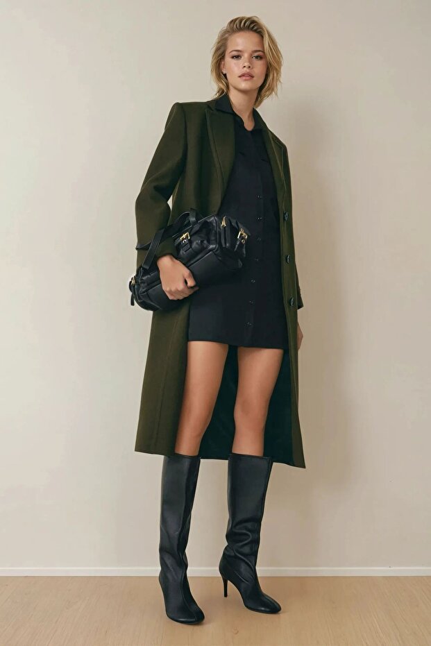 Rochie mini cu guler cămașă - 2