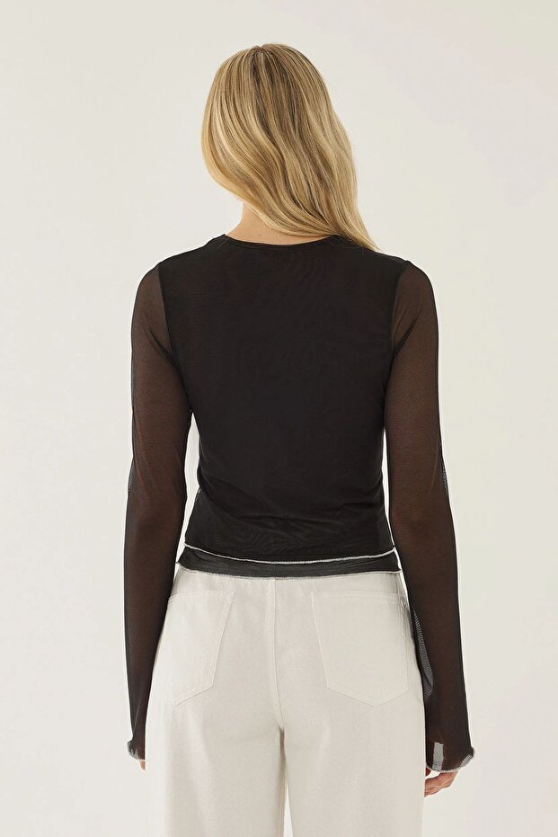 Bluză semi-transparentă - 4