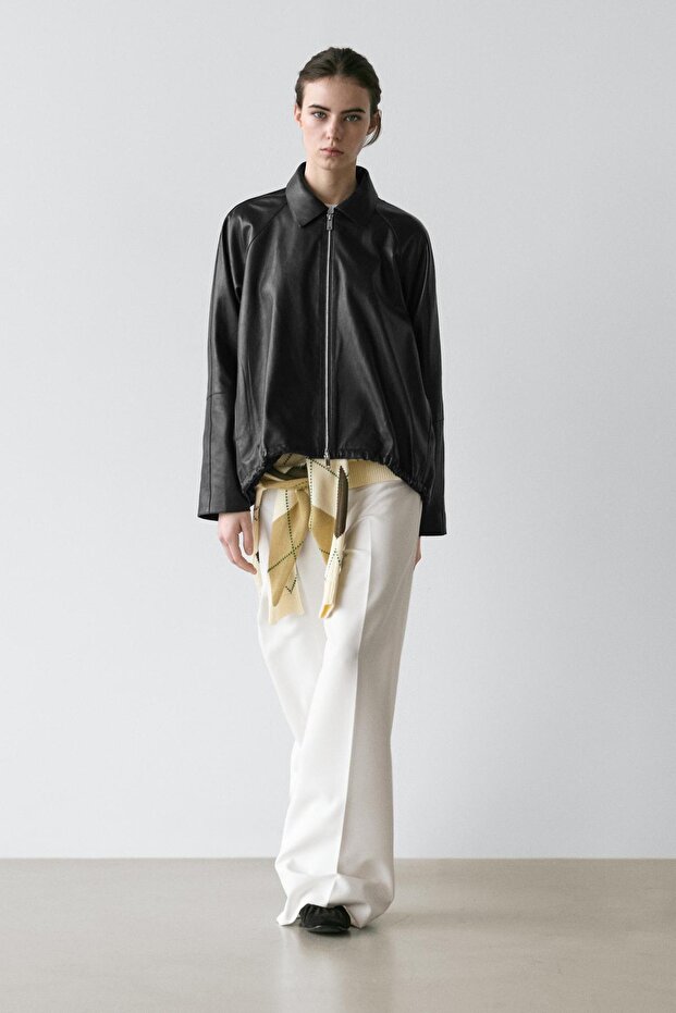 Oversize napa deri ceket - 1