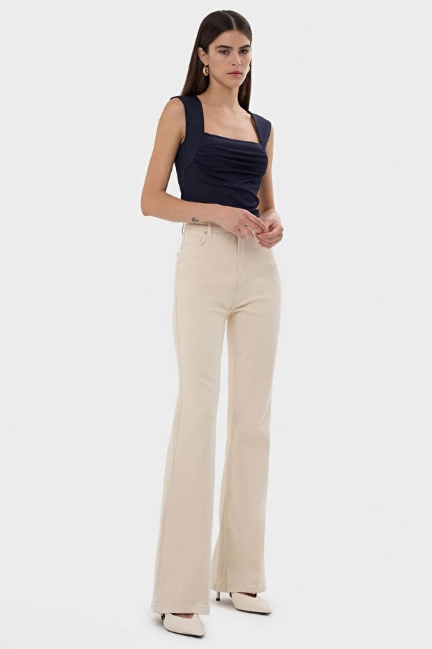 Drape Kare Yaka Bluz - 3