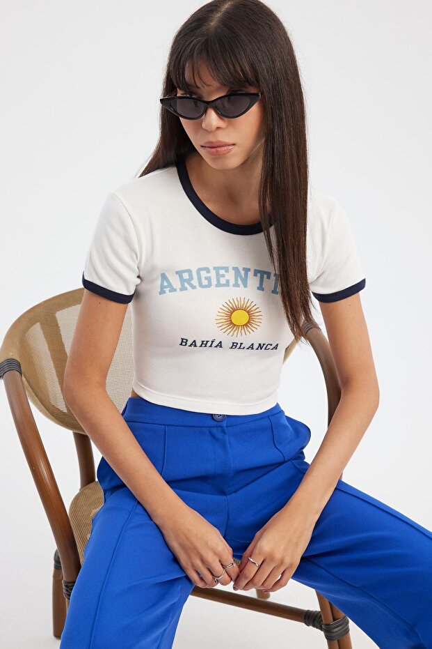 Baskılı Kısa T-Shirt - 2