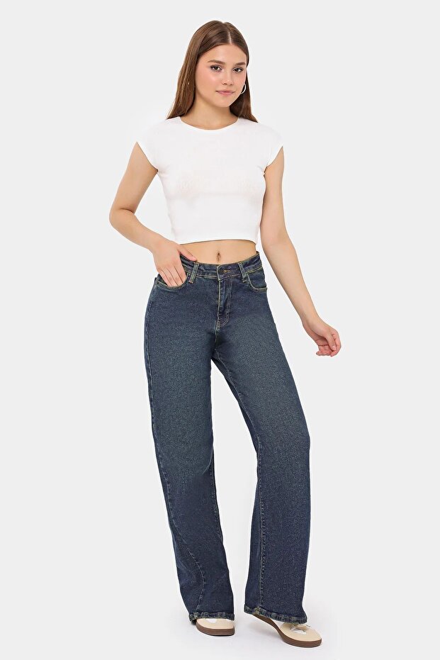 Basic Round Neck Short Sleeve Crop Top - 3