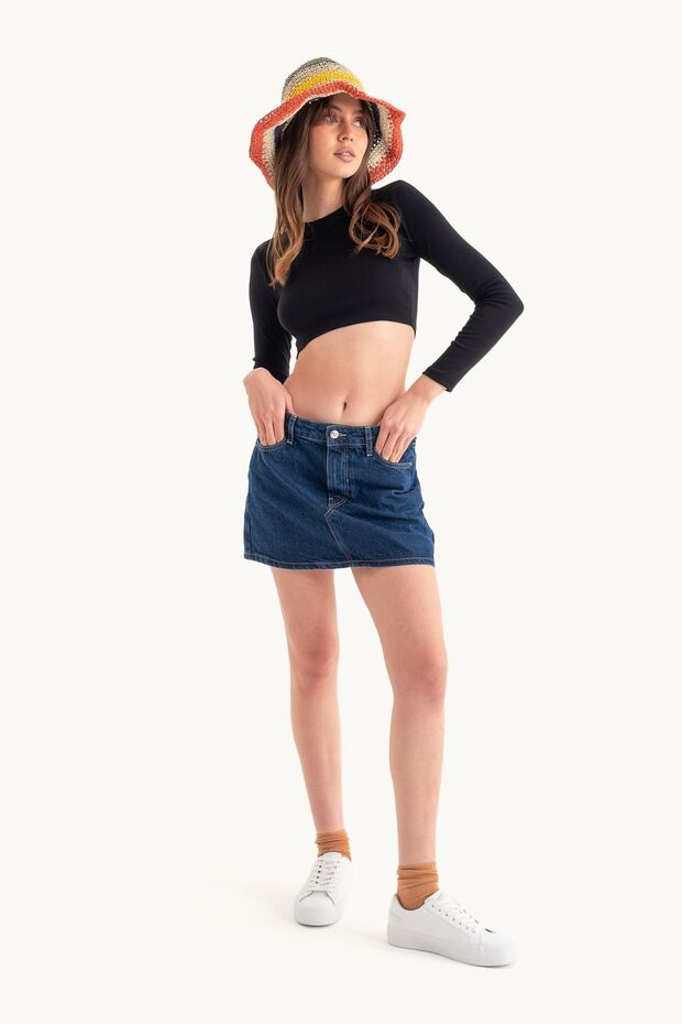 Geniş Bisiklet Yaka Basic Üst - 4