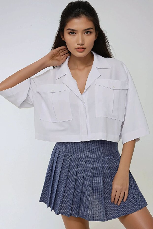 Zarf Cepli Kısa Gömlek - 2