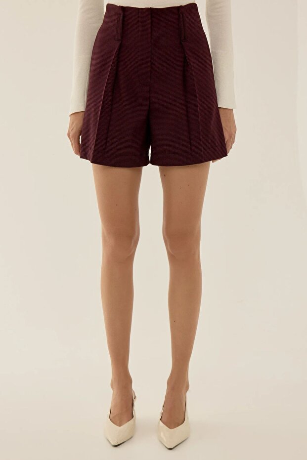 Yüksek Bel Mini Şort - 4