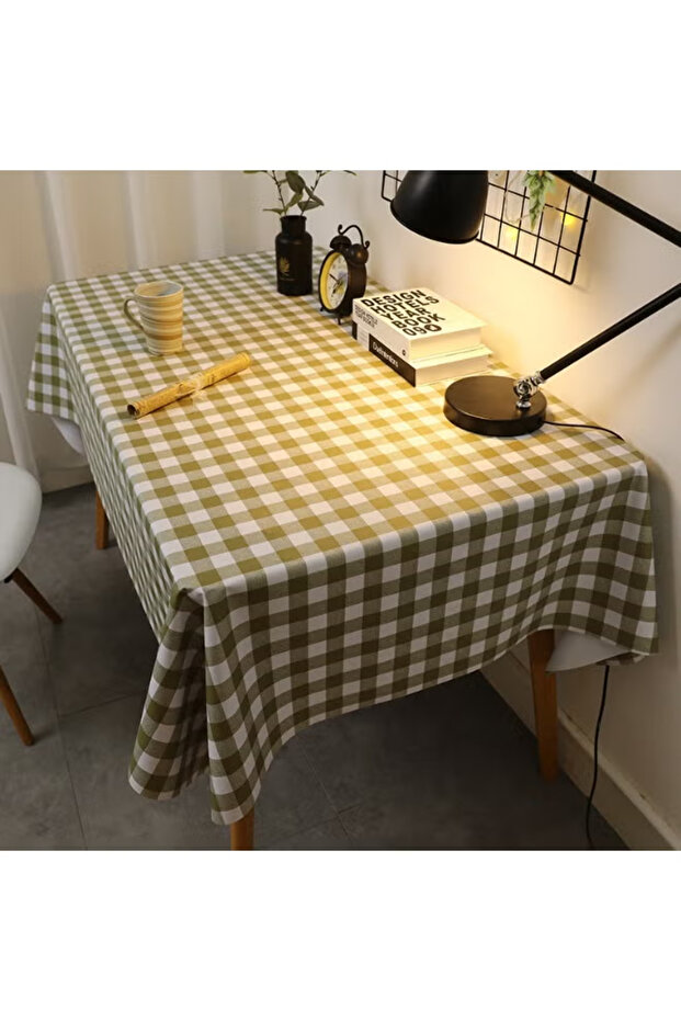 Checkerd Pattern Waterproof Table Cloth - 3