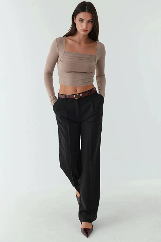 Kırışıklıklı Bluz - 4