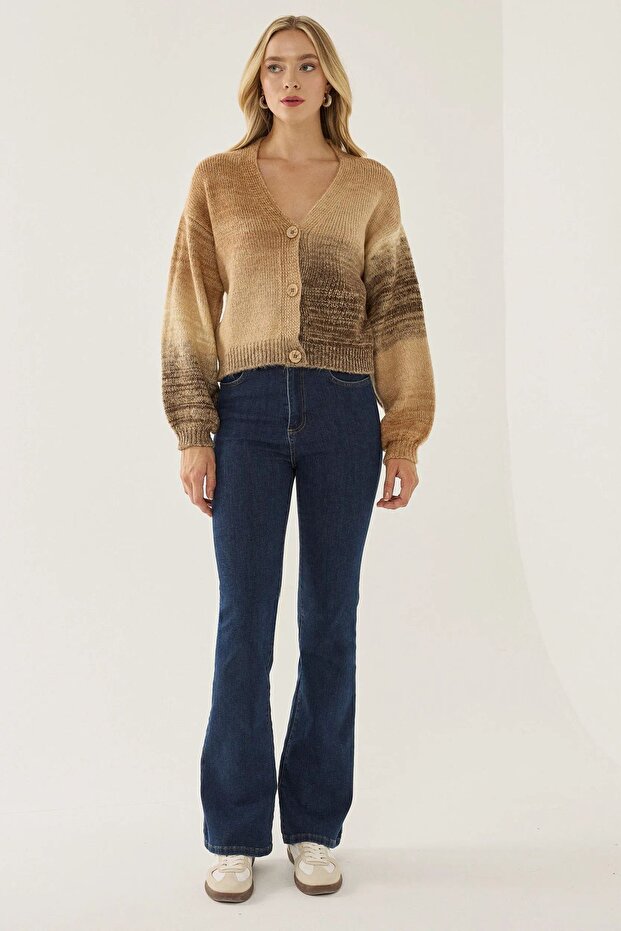 Relaxed Fit Gradient Hırka - 2