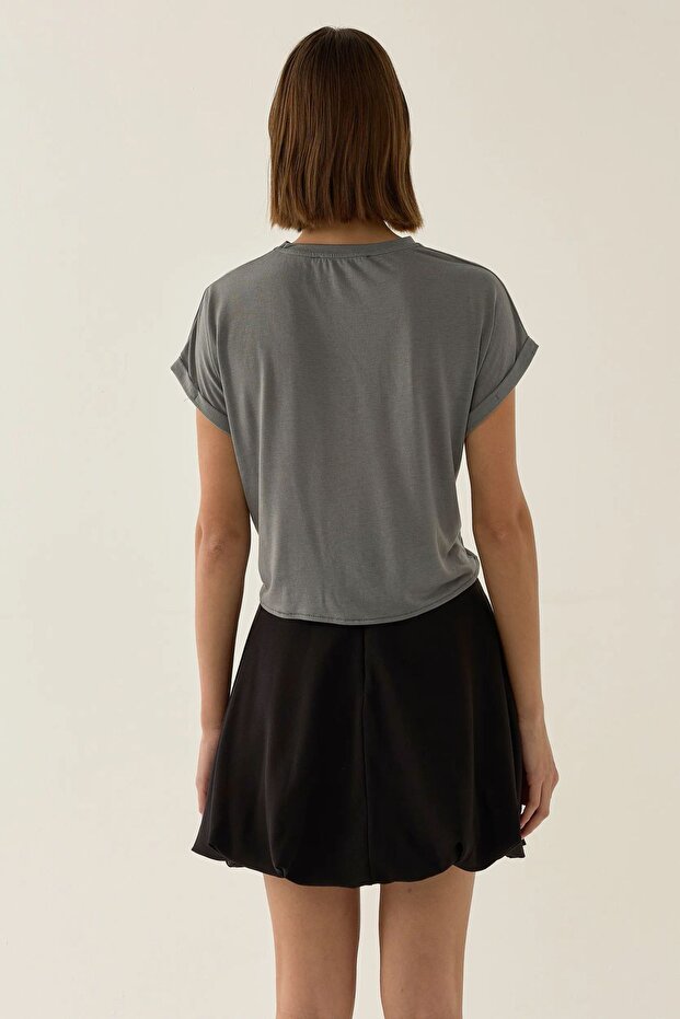 Baskılı Kısa Tişört - 6