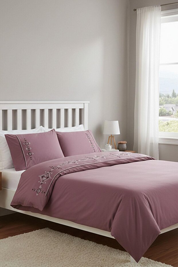 Boutique Eternal Double Duvet Cover Set - Mürdüm