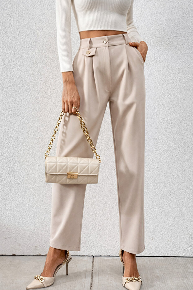 Women's Button Detailed Trousers
