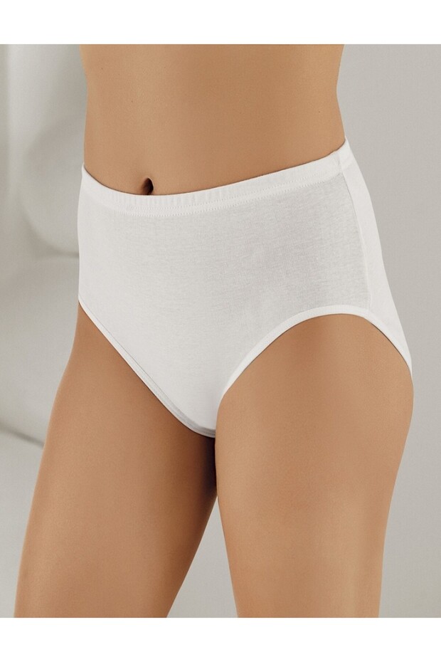 Women'S, 100% Cotton, White, Ribbed, Bato, 6-Piece Panties