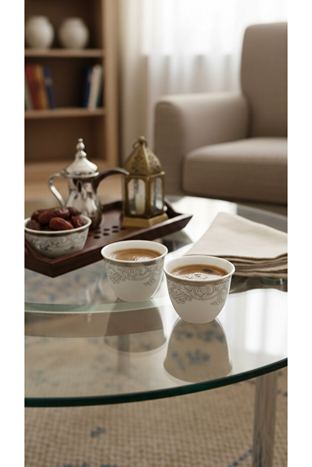 طقم فناجين قهوة بتصميم مميز 12 قطعة - 6