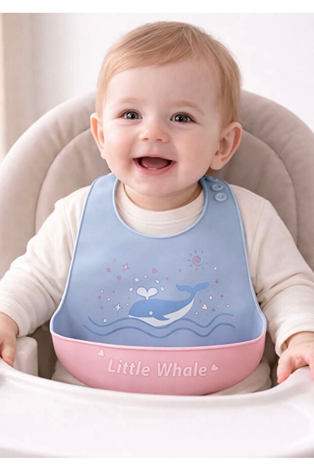 Silicone Baby Bib Children's Bib Stain-Proof Washable