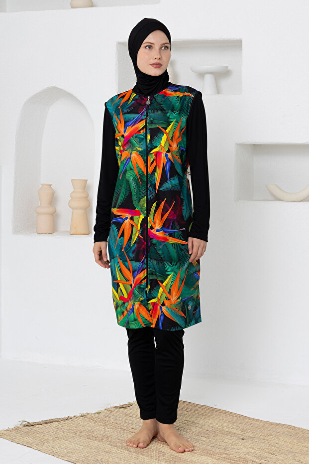 Forlant Jileli Long Sleeve Oversized Hijab Swimsuit 3311-P