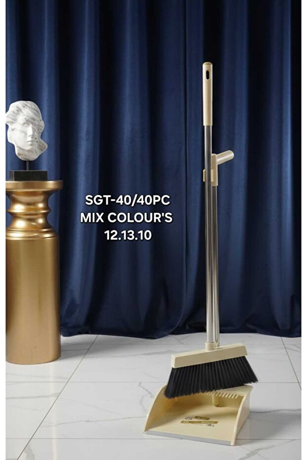 Standing Broom and Dustpan Cleaning Set