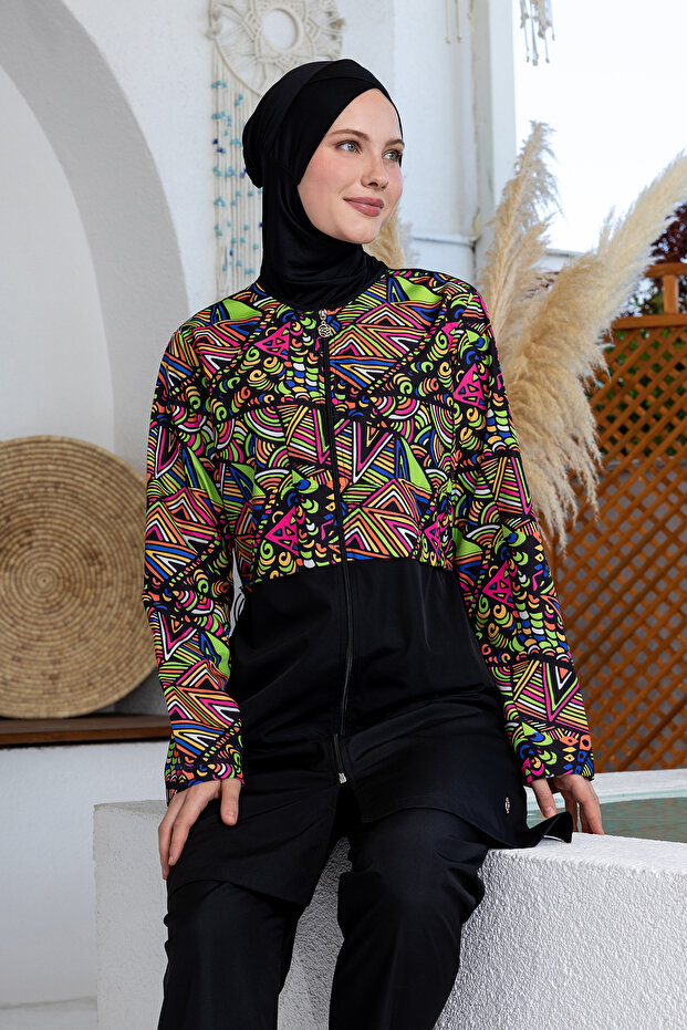 Knox Parachute Long Sleeve Hijab Swimsuit 3507
