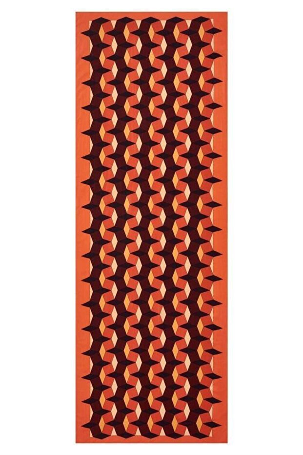 شال فلوش فيسكوز - نمط متعرج - تان - 5