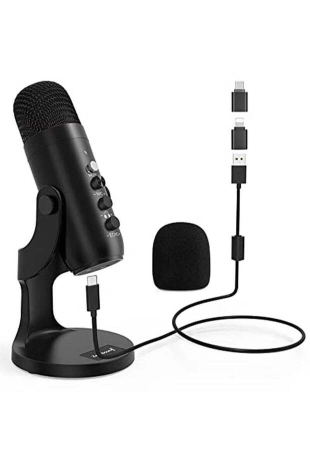 PW8 Professional Metal Voice Recording USB Condenser Microphone – Studio, Podcast & Gaming M